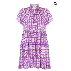 HUNTER BELL Merritt Dress Lavender Cobblestone SIZE SMALL